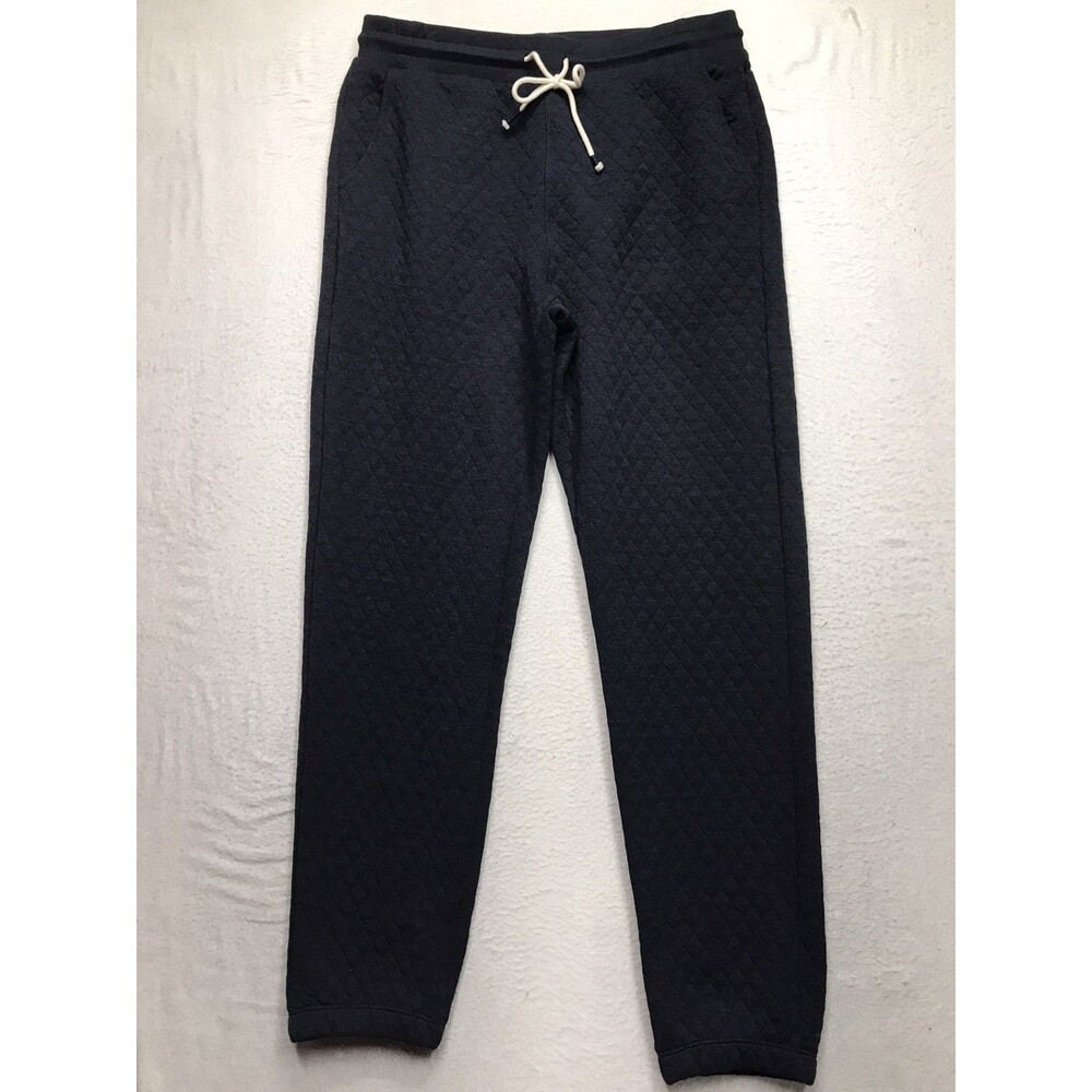NWT MARINE LAYER Corbet Jogger Men L (34x30) Navy Quilted Drawstring Rayon